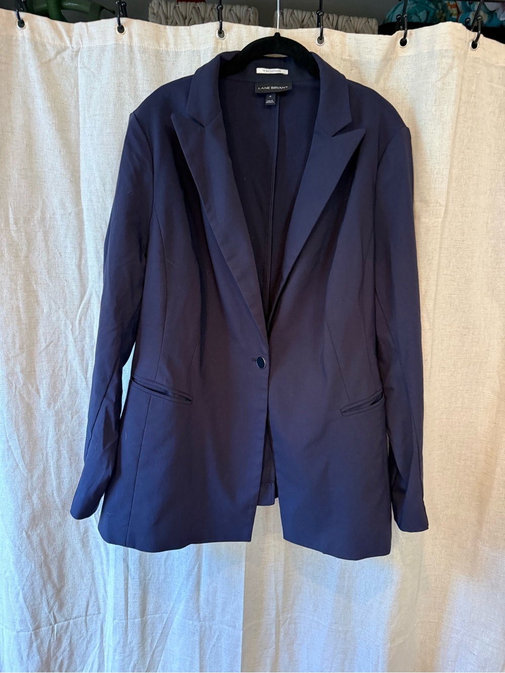 Lane Bryant Navy Single-Button Blazer